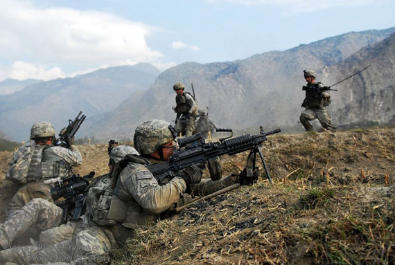 资料图：在阿富汗与塔利班作战的美军部队