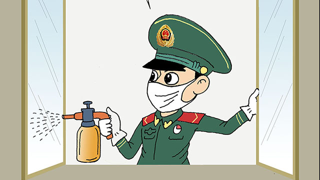 防疫医护人员漫画图片