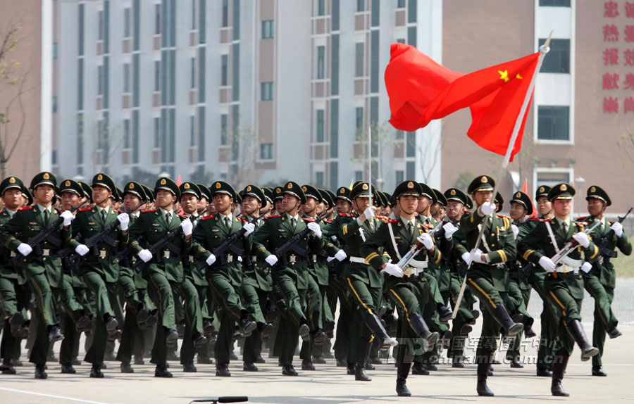 浙江武警新兵训练大阅兵