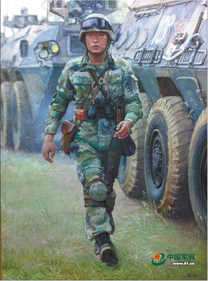 中国武警油画作品图片